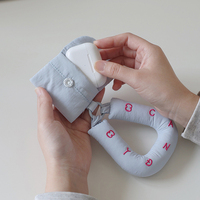 Pochette de rangement portable brodée mignonne coréenne pour écouteurs, mini sac pour écouteurs Bluetooth, organiseur d'écouteurs