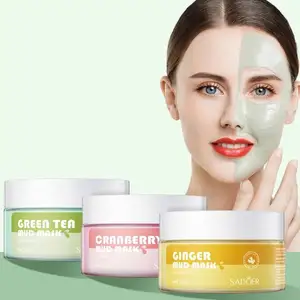 SADOER masker wajah, label pribadi organik teh hijau jahe Perawatan Kulit Wajah mencerahkan perbaikan menghidrasi