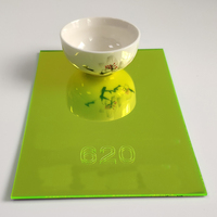 Plaques acryliques miroir vert fluorescent pour découpe laser, panneau réfléchissant personnalisé pour la décoration, panneau miroir vert