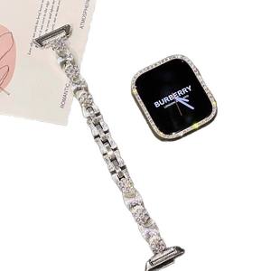 <span class=keywords><strong>Bracelet</strong></span> <span class=keywords><strong>de</strong></span> Montre <span class=keywords><strong>Haut</strong></span> <span class=keywords><strong>de</strong></span> <span class=keywords><strong>Gamme</strong></span> Polyvalent pour Femme, Luxe Léger avec Diamants, pour <span class=keywords><strong>Apple</strong></span> <span class=keywords><strong>Watch</strong></span> Séries 8/9/10, Respirant - Product Image 5