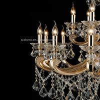 Maßgefertigter Hochzeits-Esstisch Exquisiter Kronleuchter Glas/Kristall-Kronleuchter Tisch-Kronleuchter, Klassischer Kronleuchter