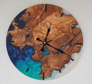 Resin And Wooden Wall <b>Clock</b> High Quality Handmade Durable And Artistic Ideal <b>For</b> Living Room <b>Bedroom</b> Office Study - Product Image 6