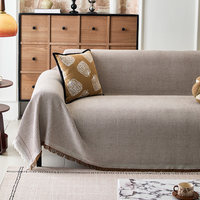 Housse de canapé moderne style nordique imperméable 100 % polyester, couverture intégrale, toutes saisons, motif géométrique, lavable