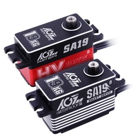 Caja CNC AGFRC SA19, Engranaje Metálico, 19 kg, 0.073 s, Digital, Bajo Perfil, Programable, Sin Escobillas, Resistente al Agua, Escala 1:10, Piezas de RC