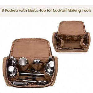 Kit de barman professionnel portable en toile, échantillon gratuit, ensemble d'accessoires de bar, sac à outils pour barman - Product Image 3