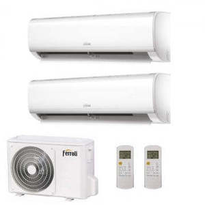 Aire Acondicionado Ferroli Dual Split Inverter AMBRA Serie M 12 + 18 con 27-3 R-32 Integrado Wi-Fi 12000 + 18000-Nuevo - Product Image 1