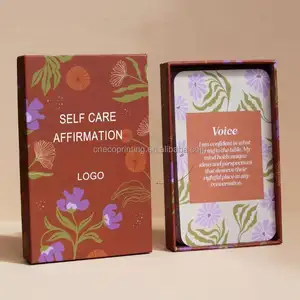 Custom Printing Self Care Empowerment Grief Mental Health Psychology Affirmation Deck Cards