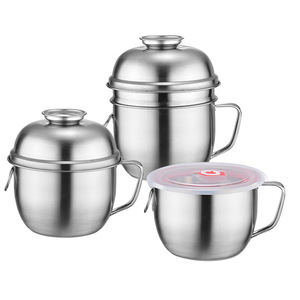 Bol en acier inoxydable 304 de 1500 ml, grande capacité avec couvercle, pour le camping et l'usage quotidien - Product Image 2