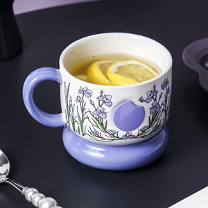 Mug à café coloré au design élégant avec poignée, tasse à eau en céramique de haute qualité - Product Image 4