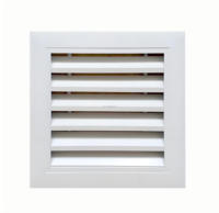 Persienne étanche à la pluie de diffuseur carré en alliage d'aluminium personnalisable adaptée à une utilisation intérieure et extérieure.
