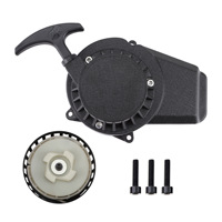 Ensemble de démarreur à rappel en aluminium noir, remplacement pour moto de poche et moto tout-terrain 2 temps 47cc 49cc