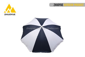 Sombrilla de playa personalizada azul marino de 2M de alta calidad, sombrilla de <span class=keywords><strong>Patio</strong></span> al aire libre con Control Manual, sombrilla publicitaria - Product Image 6