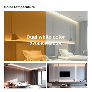 Bande LED flexible PARFAITE non étanche SMD2020 à double température de couleur réglable 2700K-6500K CRI90 haute densité 224LEDs/M 5mm DC24V - Product Image 5