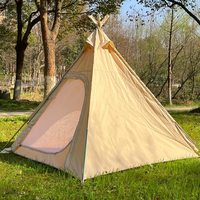 Coton imperméable empereur extérieur portable glamping maison de camping de luxe glamping yourte cloche tente