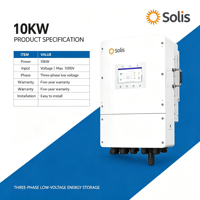 Onduleur solaire hybride Solis 3kW 5kW 6kW 8kW 10kW 12kW, onduleur AC hors réseau prenant en charge la batterie au lithium 48V DC
