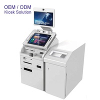 Terminal de paiement bancaire multifonctionnel à écran tactile de 21,5 pouces, distributeur de billets, recyclateur de billets Glory, équipement financier