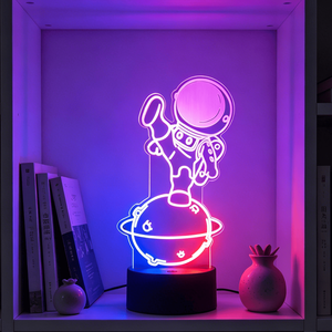 Luminous Crystal Butterfly Lamp 3D Acrylic Night <b>Light</b> Two-Tone Color ABS Base LED Lighting for Room Decoration Christmas Decors - Product Image 3