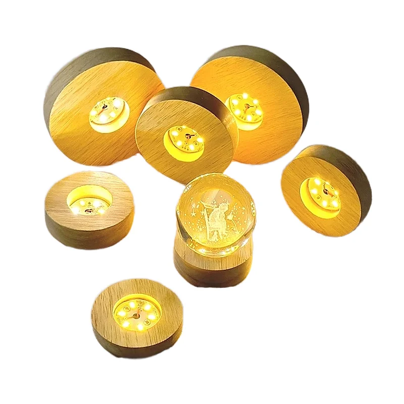 2025 Popular RGB LED Lamp Base Square Colorful LED Light Luminous Stand Wireless Rechargeable White Night Lights for Bedroom