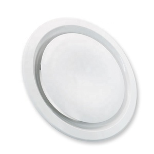 HVAC 천장 원형 덕트 수동 조정 가능한 원형 알루미늄 천장 공기 디퓨저 공급 디스크 밸브 원형 디퓨저 - Product Image 1