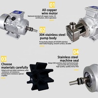 Pompe de transfert à palettes de rotor à turbine flexible auto-amorçante sanitaire liquide à haute viscosité en acier inoxydable de qualité alimentaire