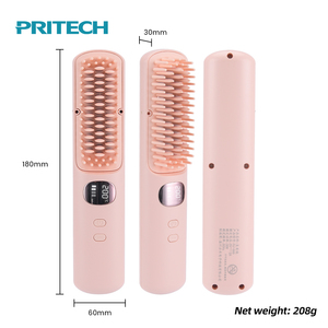 <span class=keywords><strong>Brosse</strong></span> lissante de voyage PRITECH sans fil, ionique, avec batterie 4000 mAh, mini <span class=keywords><strong>brosse</strong></span> <span class=keywords><strong>chauffante</strong></span> <span class=keywords><strong>pour</strong></span> femmes en déplacement - Product Image 2