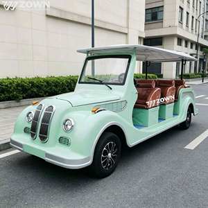 Coche Turístico Clásico Vintage Rosa Eléctrico 1+1, Diseño Retro, Especial para Turismo Panorámico y Eventos de Boda - Product Image 1