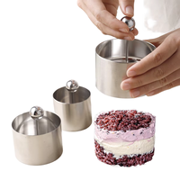 Moule à gâteau en acier inoxydable argenté de haute qualité, 3 pièces, forme facile à nettoyer, résistant au four, écologique, moule à sushi et à mousse, ustensiles de cuisson