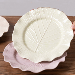 Assiette en céramique <span class=keywords><strong>de</strong></span> style <span class=keywords><strong>cour</strong></span> européenne à texture créative assiettes en céramique bols pour plats et assiettes - Product Image 3