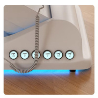 Table de Massage Électrique Professionnelle Thermique à 3 Moteurs Large, avec Base en Acier Inoxydable, Réglable, pour Soins de Ventouses