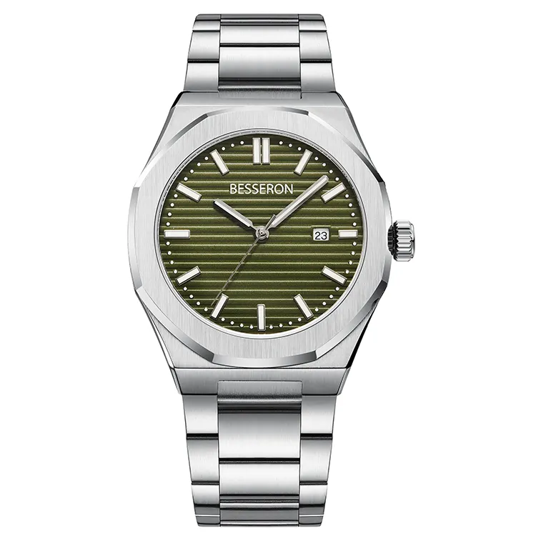 יצרני OEM/ODM לוגו מותאם אישית שעוני נירוסטה זוהרים ידיים קוורץ שעון יוקרה לגברים