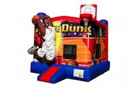 Castillo Inflable Temático de Baloncesto 3D Fun Bounce, 13x15x13 pies, Castillo Inflable Comercial de PVC para Niños, Eventos y Fiestas