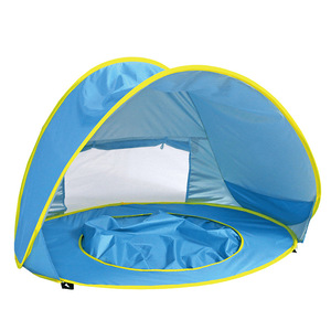 Sun Shelter Pink <b>Pop</b> <b>Up</b> <b>Tent</b> For Kids Outdoor Beach <b>Play</b> Portable Quick Open Nylon Single Layer 1000-1500 Mm Waterproof - Product Image 3