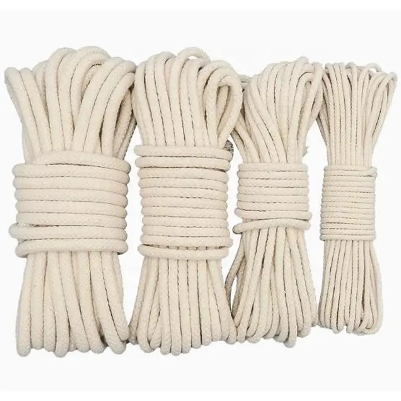 Corda de fibra natural de algodão torcido, fornecimento de fabricantes de corda macramê