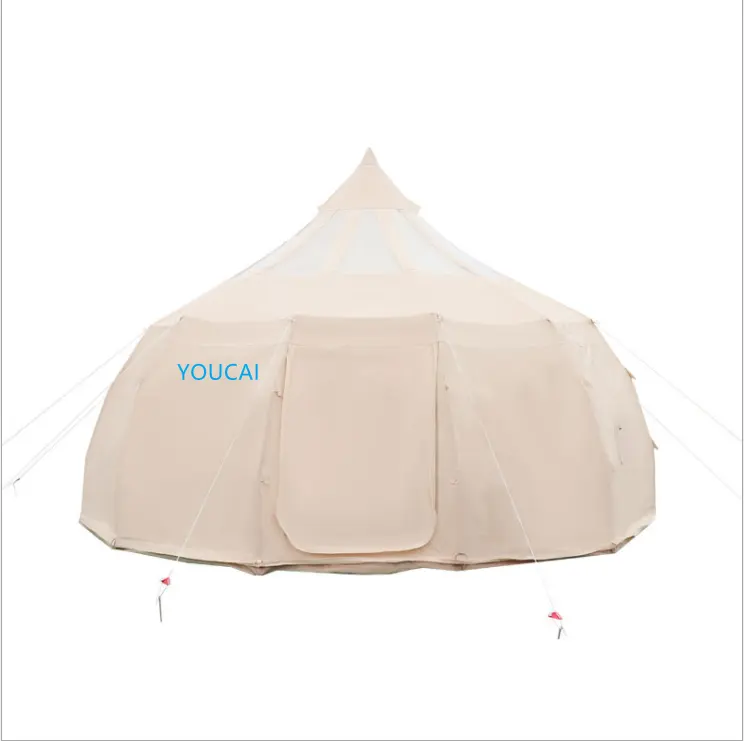 Desert tenda outdoor bell legato resort tenda di loto 4M 5M 6M tela di cotone yurta lusso famiglia glamping tende di loto per il campeggio