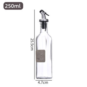 150ml 250ml 500ml New Olive Oil Dispenser Glass Bottles with Easy Pour Spout Set Vinegar Bottle Set - Product Image 5