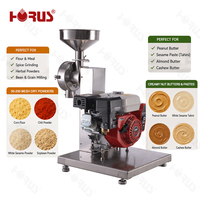 Moulin à céréales Horus hors réseau 6,5 CV à moteur essence, double broyeur de pâte d'arachide pour le traitement agricole rural