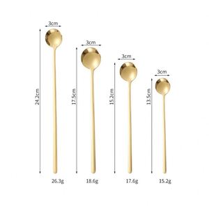 Cuillères à thé et à café en acier inoxydable 18/8 poli miroir à long manche pour thé glacé, expresso, mariages et fêtes - Product Image 2