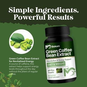 OEM 체중 감소 녹색 커피 콩 캡슐 신진 대사 및 에너지 및 소화 지원 슬리밍을위한 녹색 커피 콩 추출물 - Product Image 2