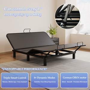 <span class=keywords><strong>Lit</strong></span> Intelligent <span class=keywords><strong>King</strong></span> Divisible Électrique Luxe Moderne en Cuir Rembourré avec Mouvement Inclinable Fonction Massage Taille Ajustable <span class=keywords><strong>Lit</strong></span> Doux - Product Image 5