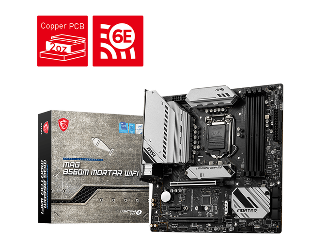 Refurbished Gaming Motherboard MS1 B560M MORTAR WIFI 4xDDR4 DIMM LGA 1200 Support I10/i11 Processor