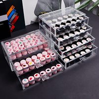 Organisateur de maquillage en acrylique pliable en gros boîte à bijoux fonctionnelle avec tiroirs pour stockage organisateur empilable de rouge à lèvres cils