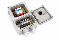 Boîtier de distribution ignifuge avec indicateur lumineux à commande rotative IIB IIC IP66 380V/220V, équipement de contrôle industriel pour le secteur du gaz