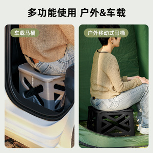 Inodoro Plegable Portátil Bymaocar, Inodoro Multifuncional de Emergencia para Acampar al Aire Libre - Product Image 5