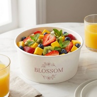 Bol à salade en papier de 1300 ml, jetable, pour emporter, logo personnalisé, vente en gros, faible MOQ