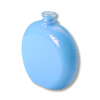Emballage de bouteille de parfum Logo personnalisé bouteille en verre rond bleu Lucite 1l flacons de parfum de décantation