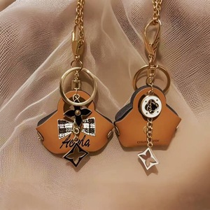 Porte-monnaie miniature en cuivre avec poupée de dessin animé, porte-clés, pendentif, style MIU, petit sac à main, pendentif créatif, sensation haut de gamme - Product Image 3