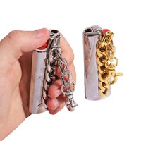 Coque de protection pour briquet, chaîne pour briquet, coque de protection pour briquet, accessoires de fumeur créatifs personnalisés