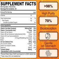 Meilleur prix Gommes de fer Supplément complexe de vitamine C, de curcuma, de folate et de vitamine B pour le soutien de l'immunité