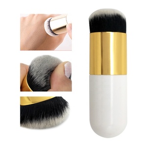 <span class=keywords><strong>Kabuki</strong></span> Fundación Pequeño <span class=keywords><strong>kabuki</strong></span> de mango negro cara Fundación maquillaje encontraronen pie único de plata maquillaje cepillo - Product Image 4