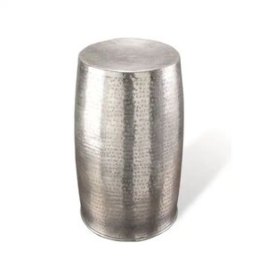 Modern Aluminum <b>Coffee</b> <b>Table</b> Handmade Minimalist Design <b>Silver</b> Finish Oval Shape Living Room Furniture Custom Color - Product Image 3